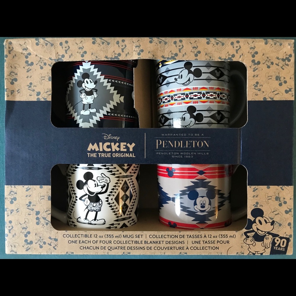 Pendleton Disney Mickey Mouse 4 mug set